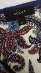 Elegancka sukienka midi w etniczny wzór paisley SOLAR