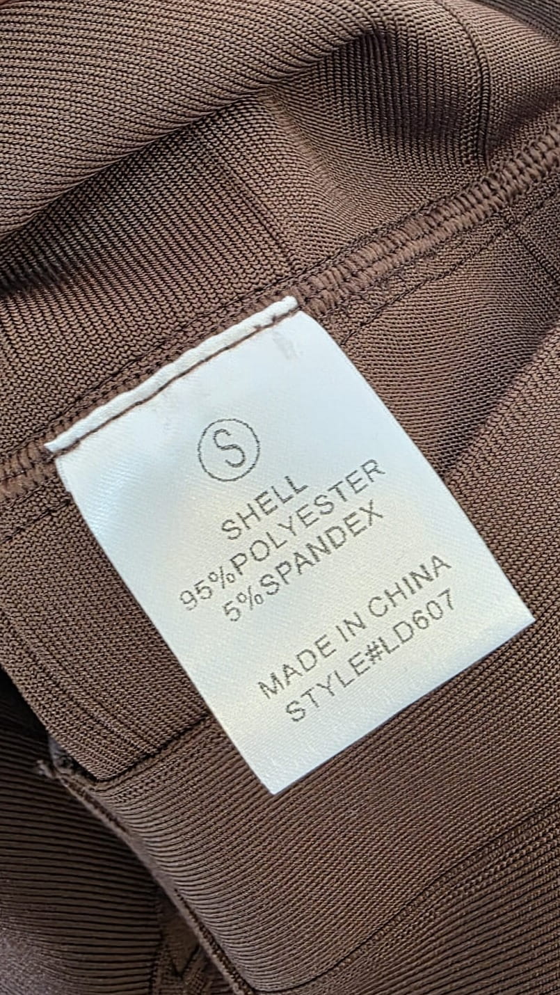 Czekoladowa sukienka bandażowa Fashion Nova