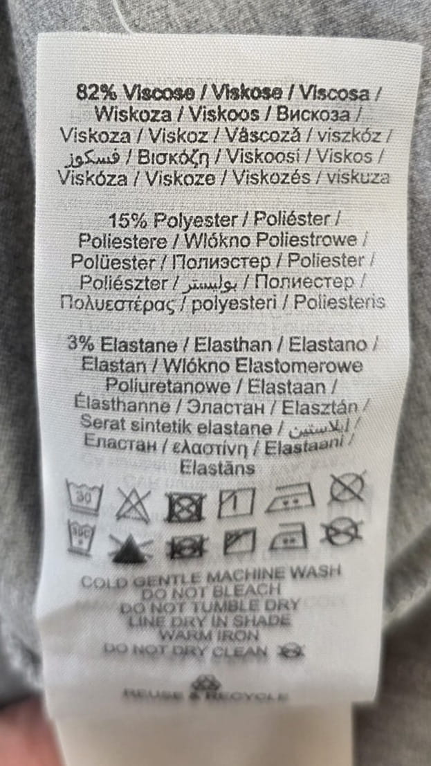 Szara sukienka dresowa o prostym fasonie SELECTED FEMME