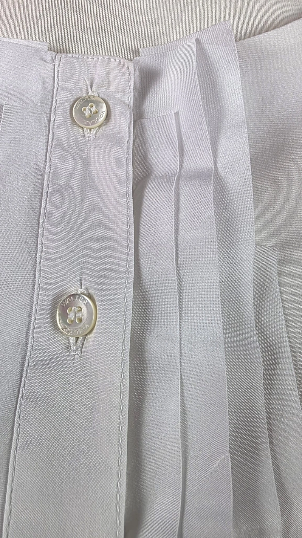 Elegancki biały komplet koszula, spodnie i skórzany pasek (Walter Voulaz, Wallis - nowe z metką, Lasocki) rozm. 44
