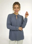 Szara, elegancka bluzka wizytowa marki OPUS