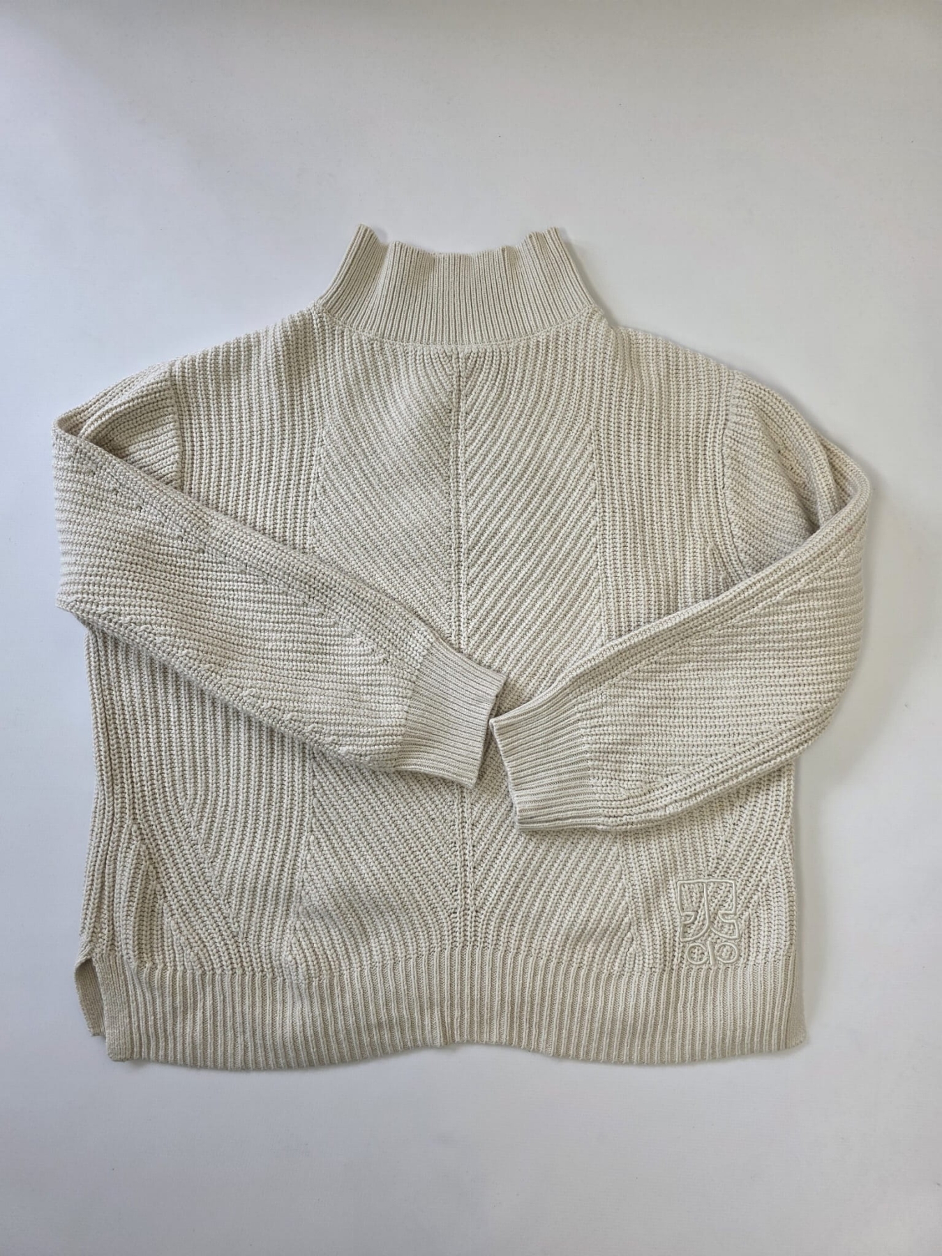 Set premium: tropikalna bluzka, jeansy i sweter rozm. 42