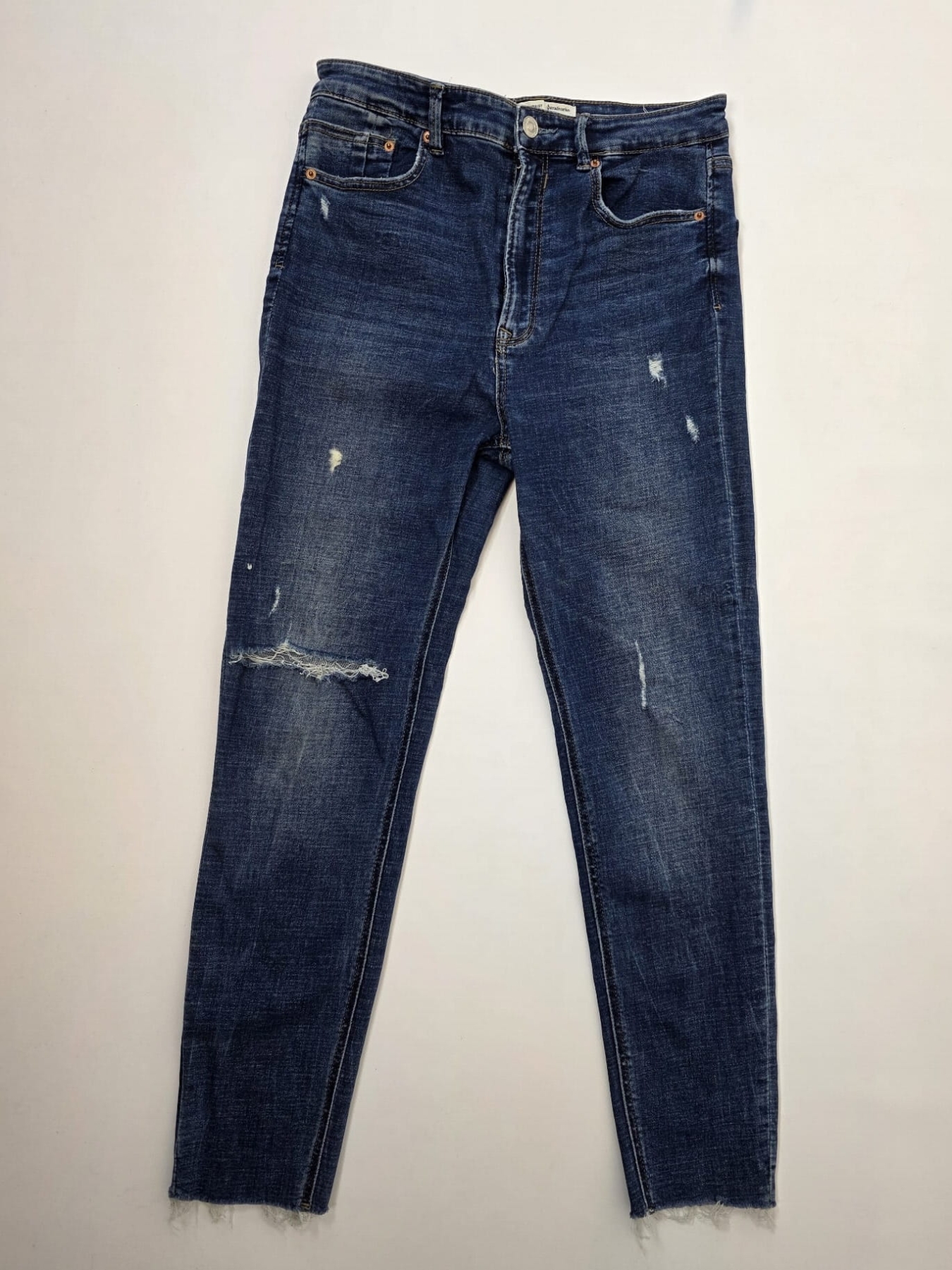 Set premium: tropikalna bluzka, jeansy i sweter rozm. 42