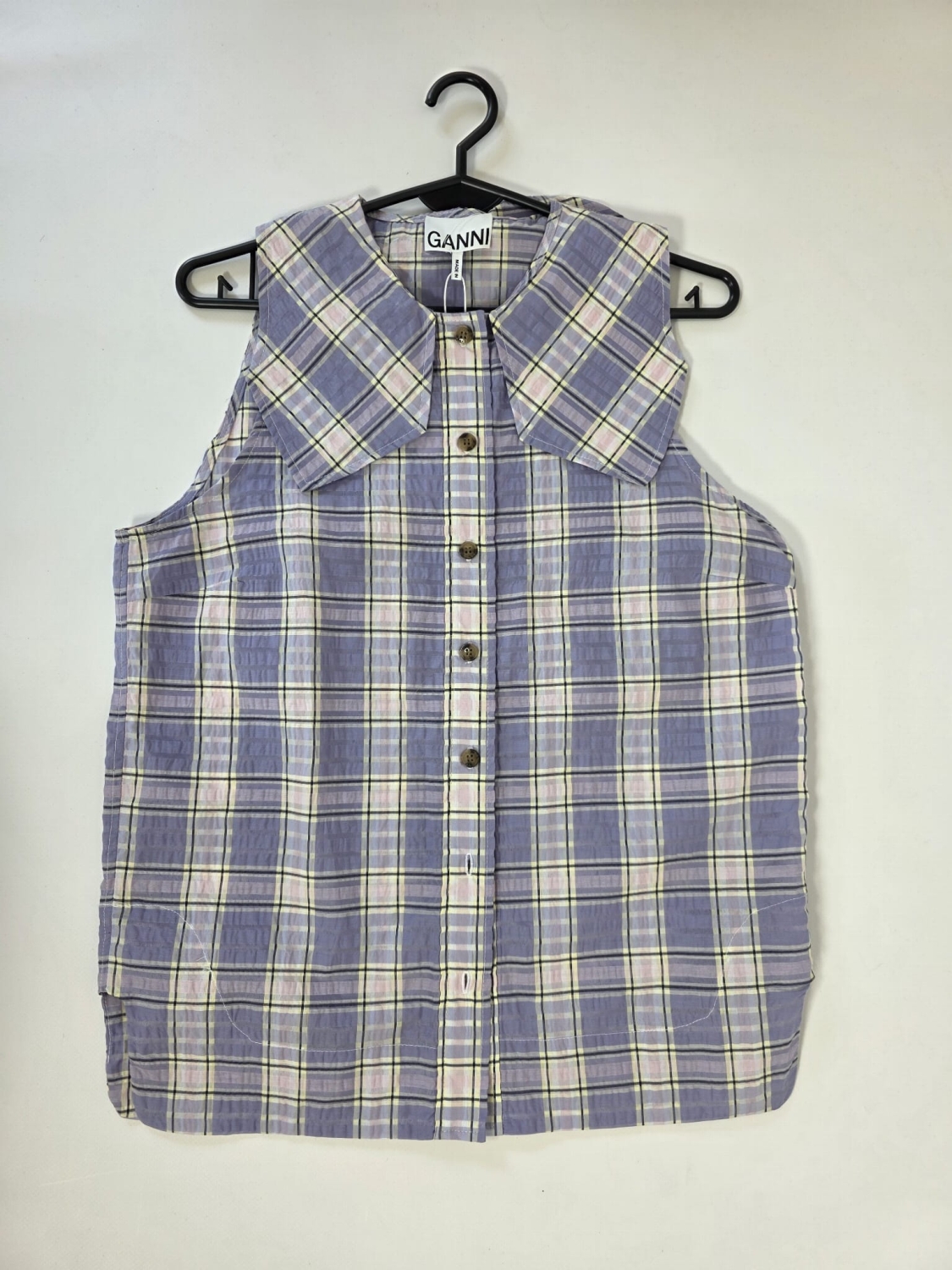 Komplet: designerski top Ganni i cygaretki Zara