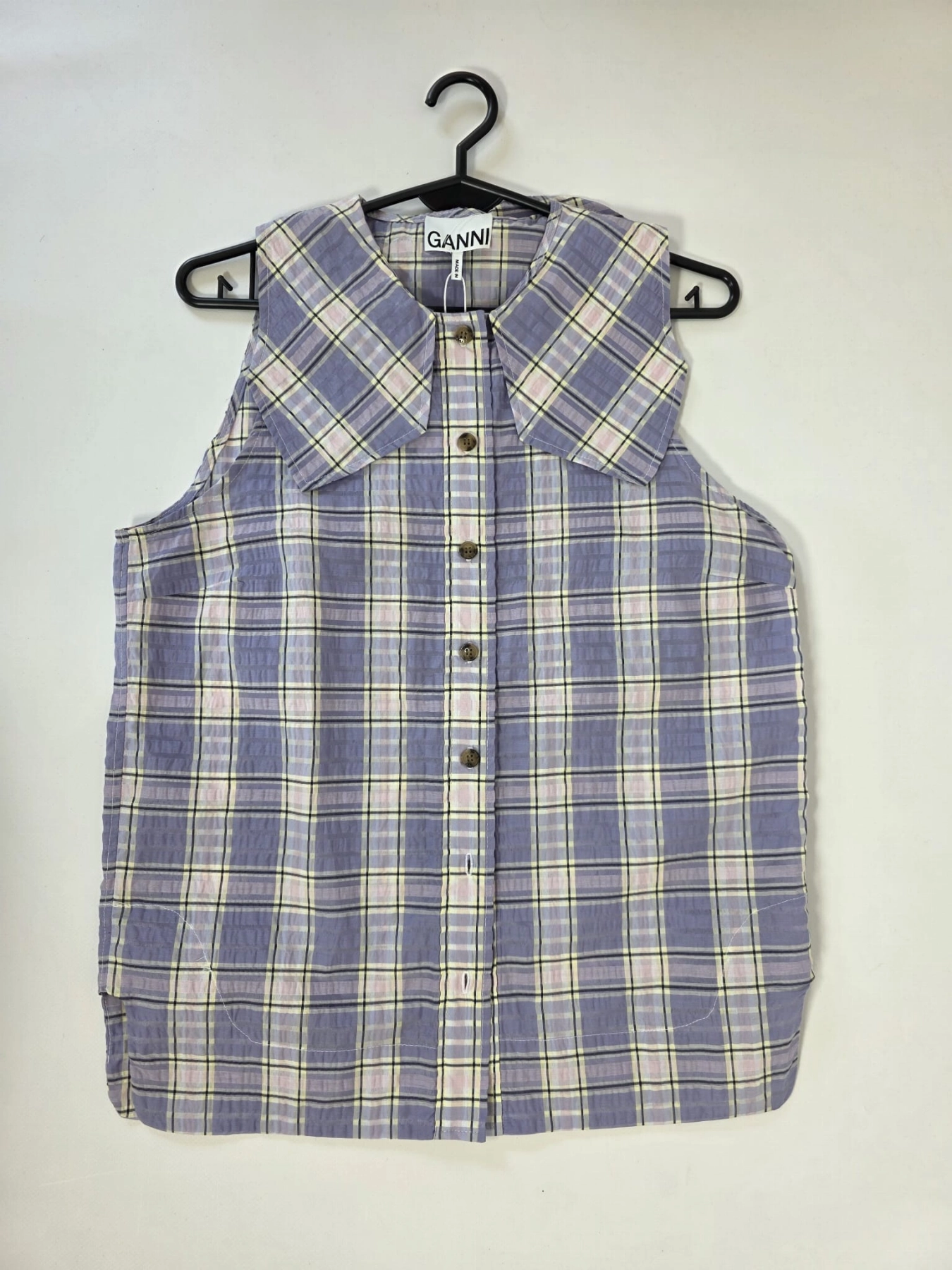 Komplet: designerski top Ganni i cygaretki Zara