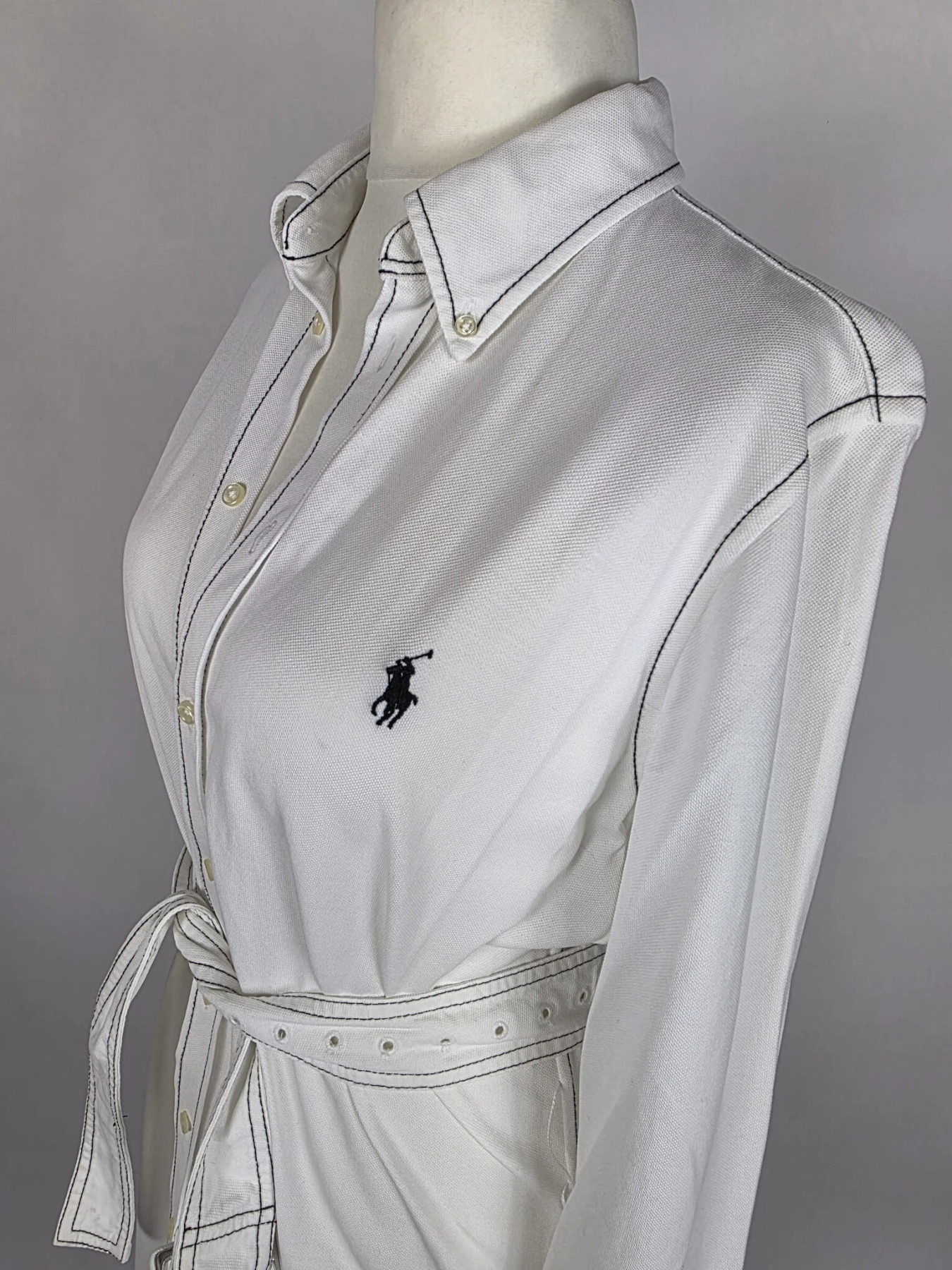 Biała sukienka koszulowa Ralph Lauren