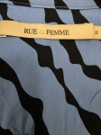 Błękitna bluzka w czarne fale RUE de FEMME