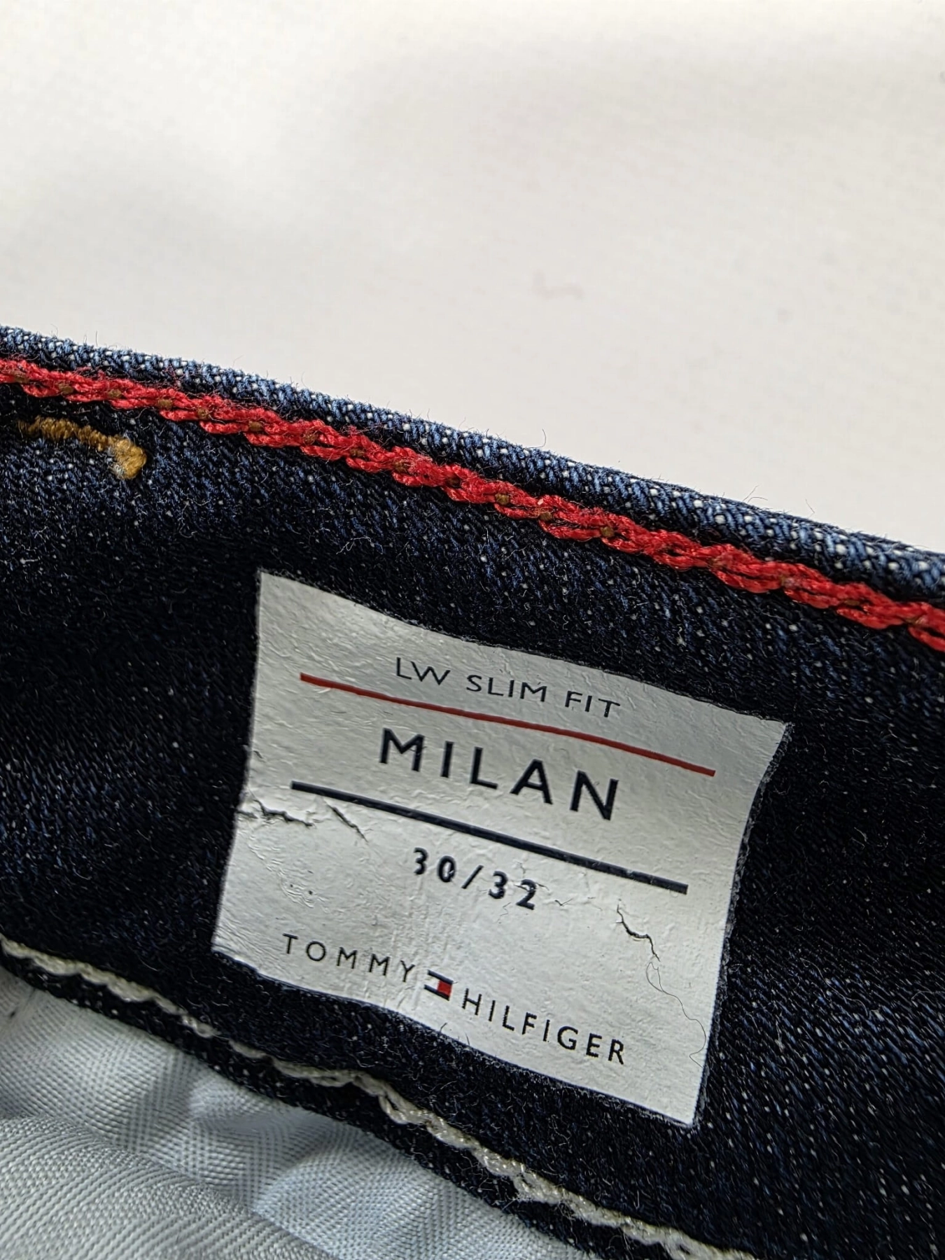 Granatowe jeansy z bawełny organicznej Tommy Hilfiger (rozm. 30/32)