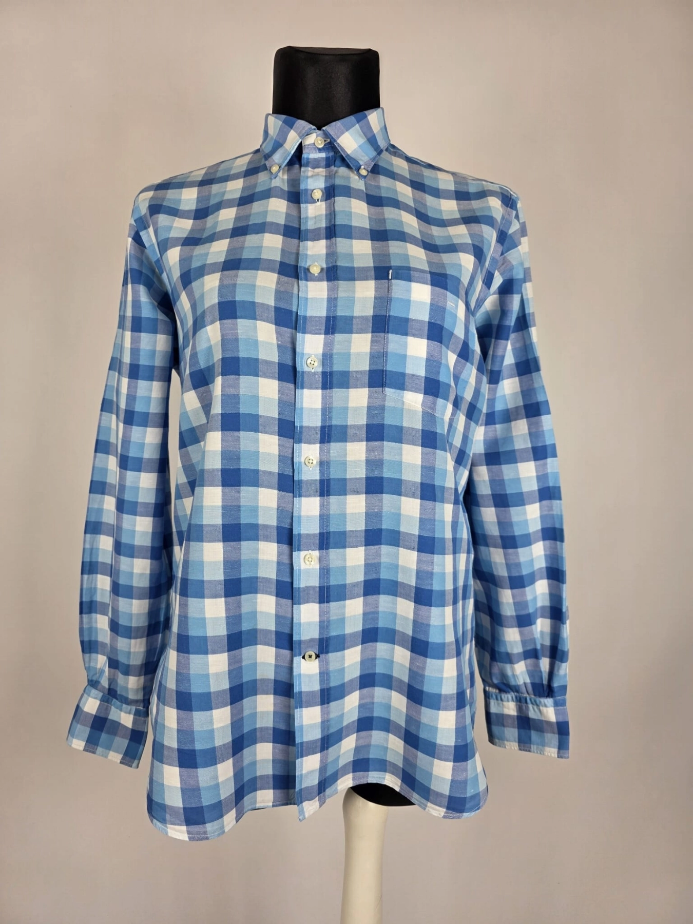 Niebieska koszula w kratkę Massimo Dutti