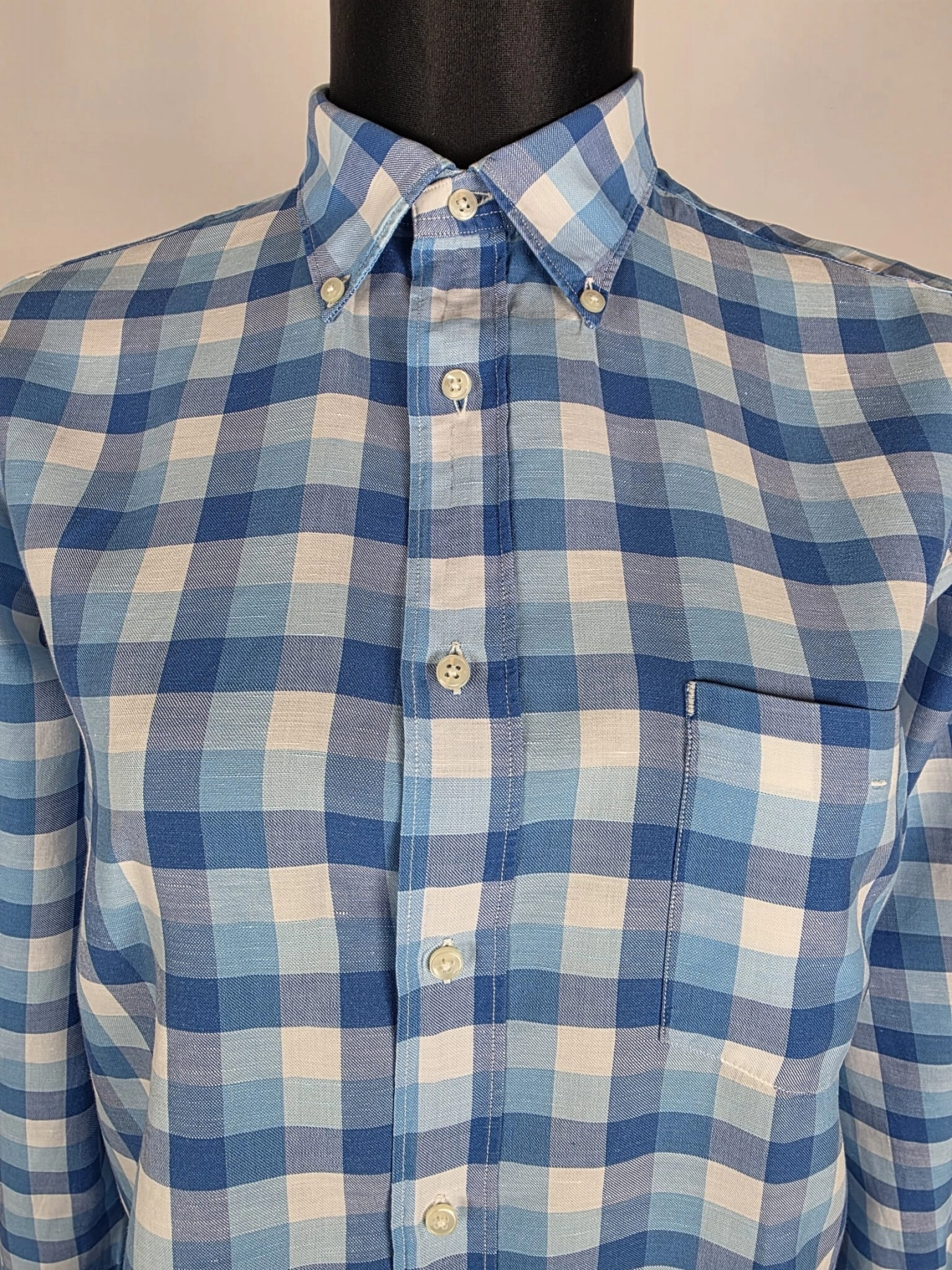 Niebieska koszula w kratkę Massimo Dutti