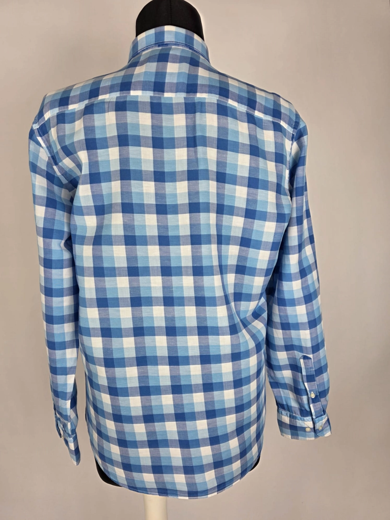 Niebieska koszula w kratkę Massimo Dutti