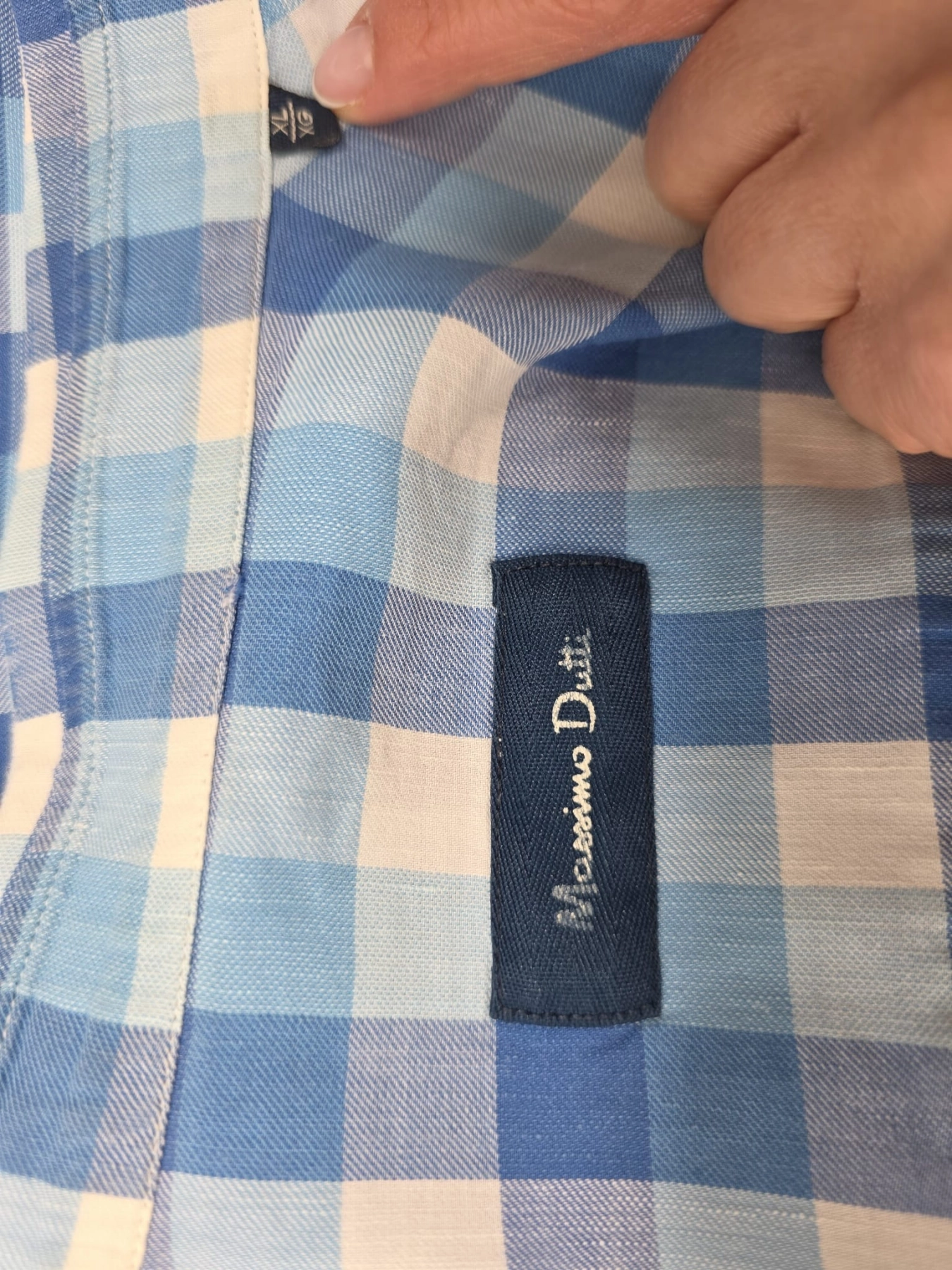 Niebieska koszula w kratkę Massimo Dutti
