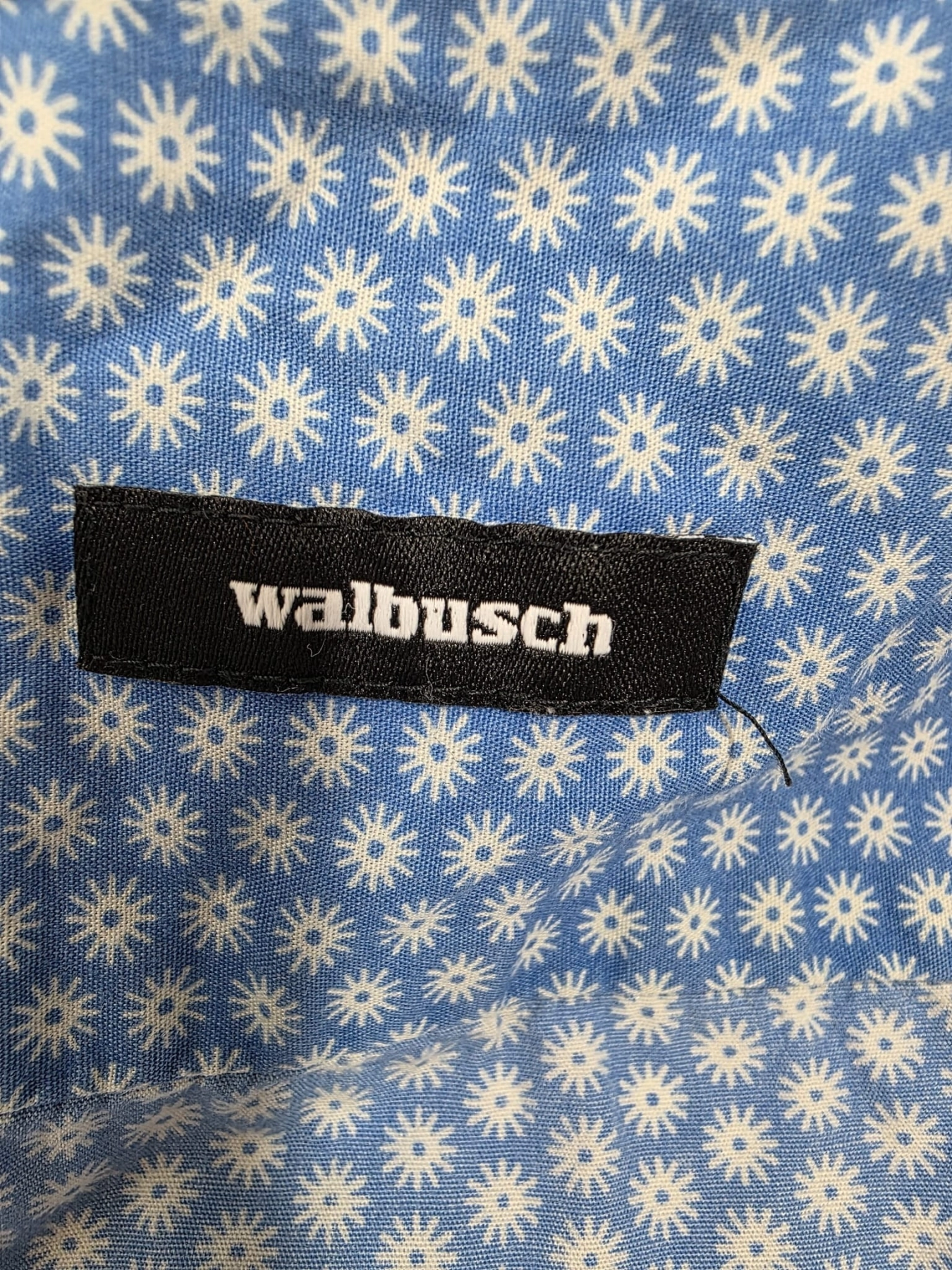 Błękitna koszula w białe kwiatuszki Walbusch